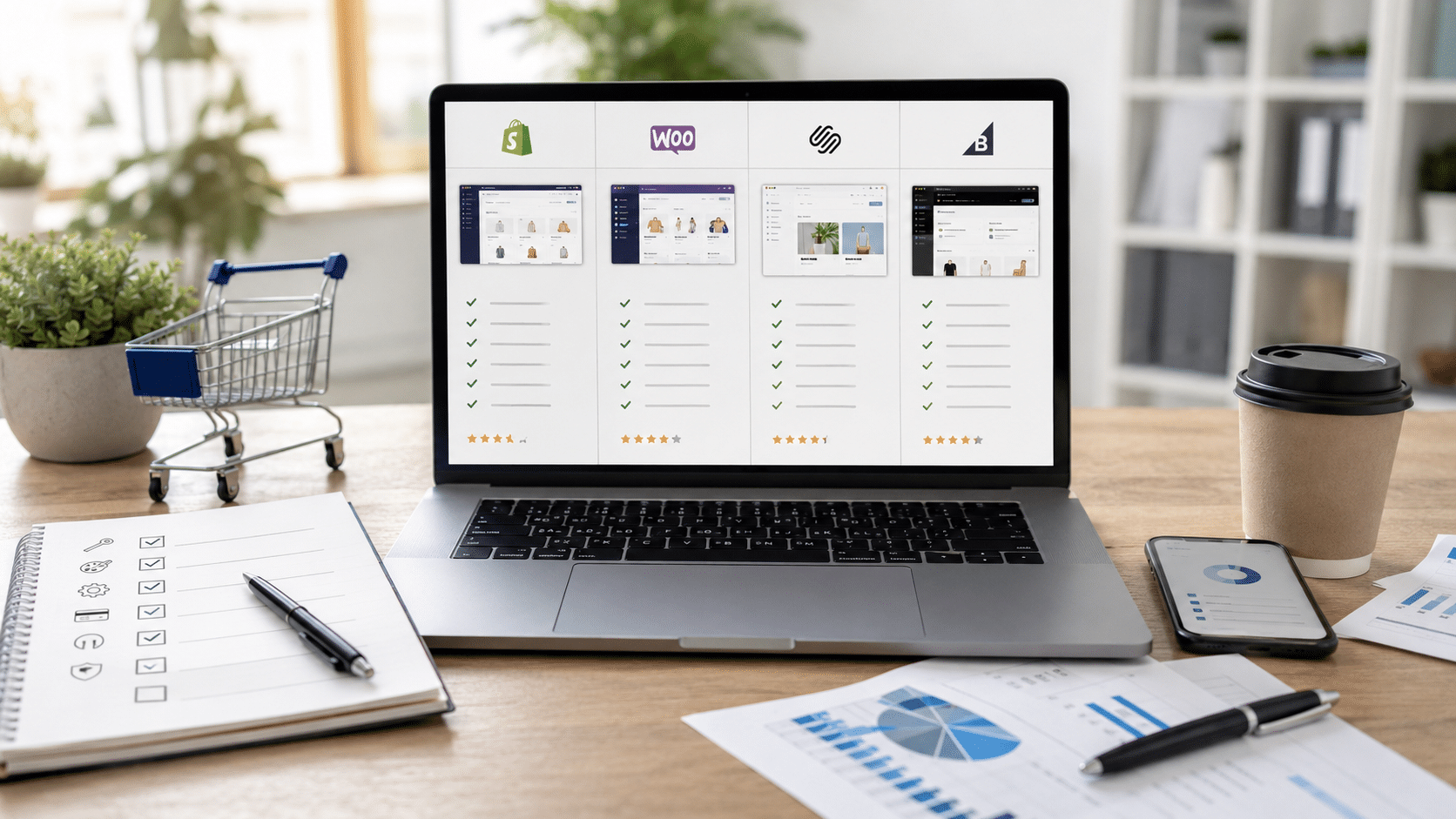 Πλατφόρμες eshop - σύγκριση WooCommerce, Shopify, Magento και OpenCart